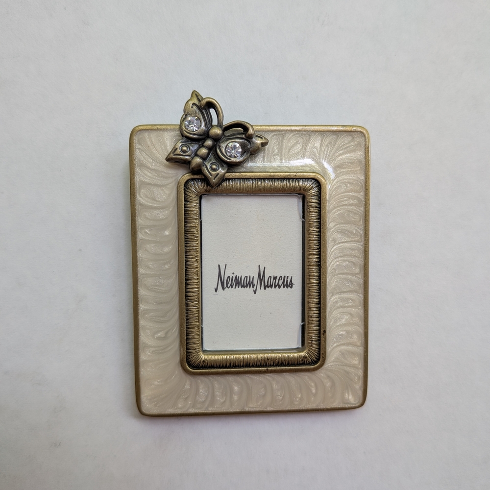 Neiman Marcus - Jay Strongwater  Cream and Gold Butterfly Frame